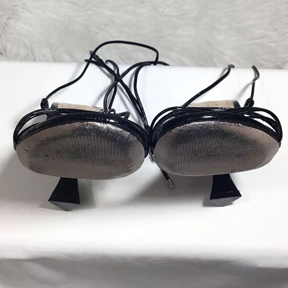 Schutz Black Arceli Sandal String Wrap Size 10 - Picture 8 of 10